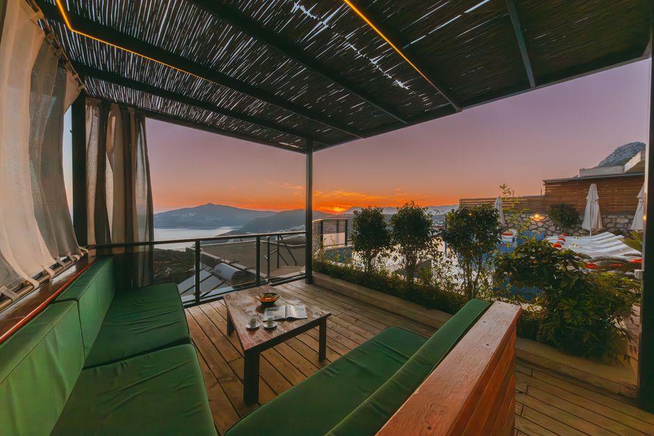 sunset outdoor lounge