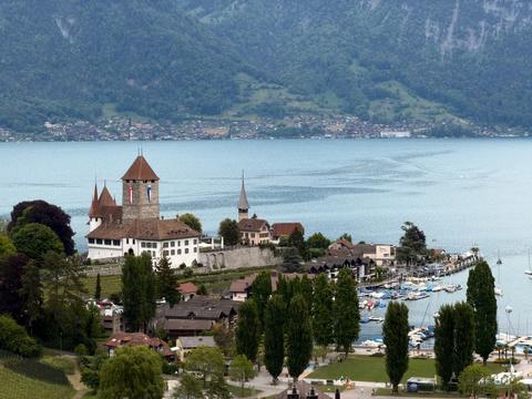 romantic wedding in spiez lake switzerland