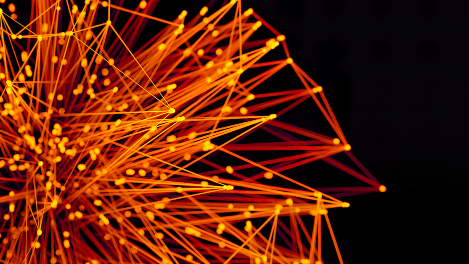 digital network glowing lines